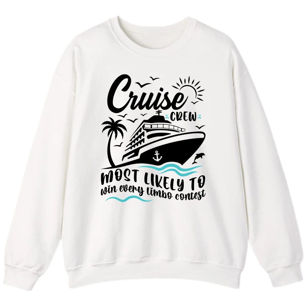 Cruise Crew Limbo Contest Sweatshirt in White