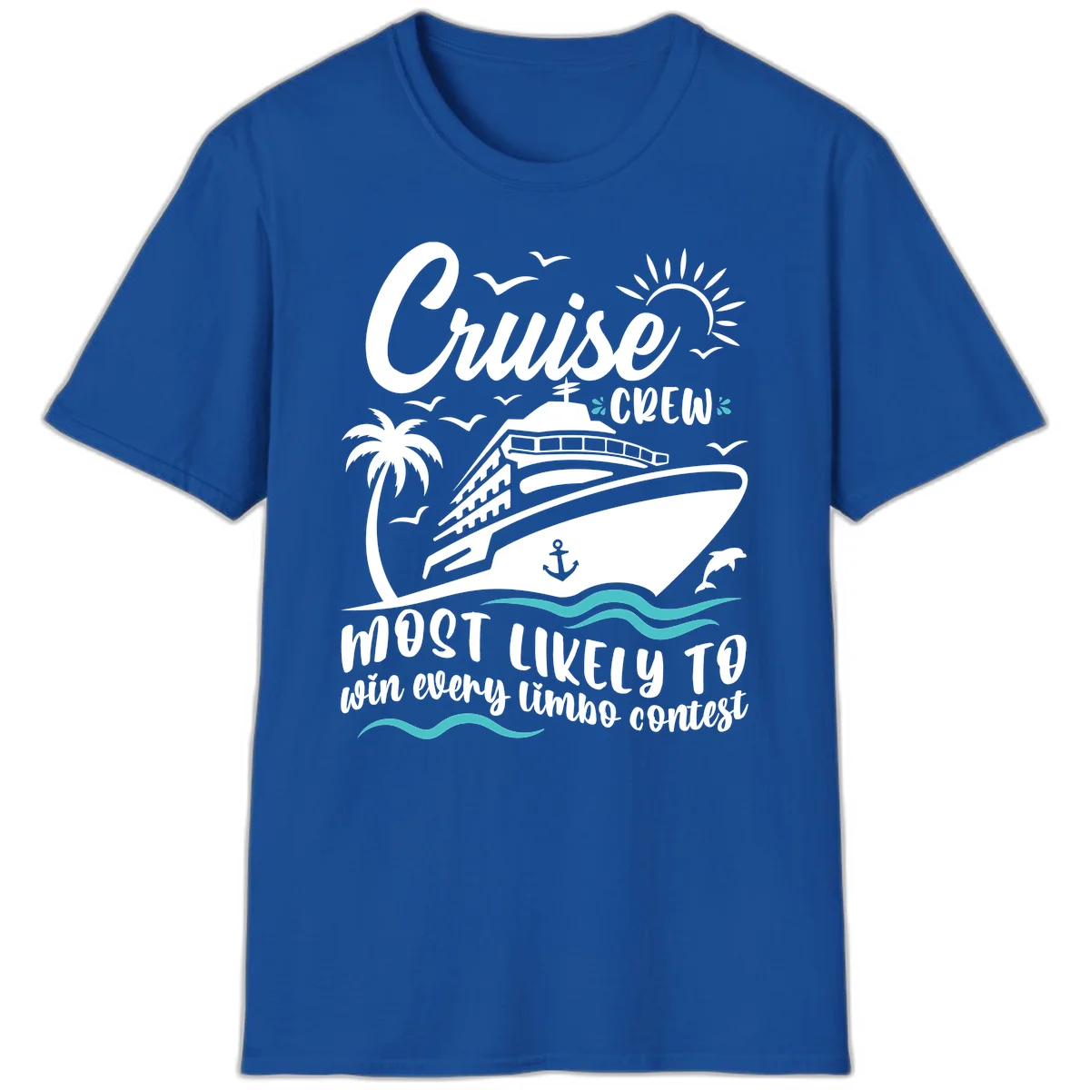 Cruise Crew Limbo Contest T-Shirt in Royal