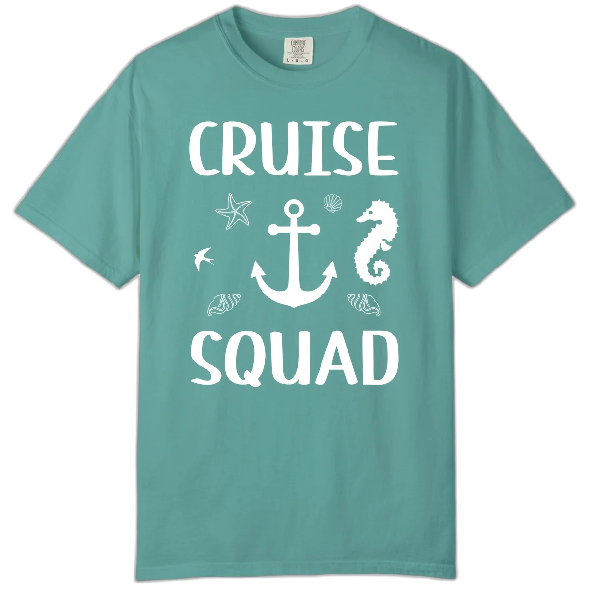 Cruise Squad Anchor Comfort Color in Seafoam