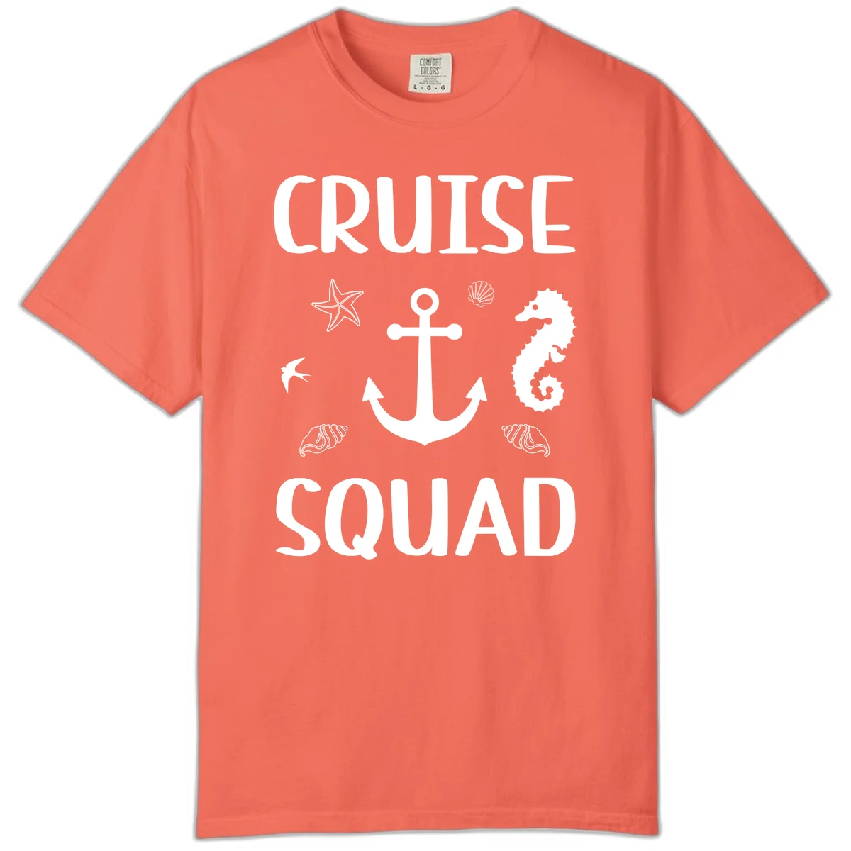 Cruise Squad Anchor Comfort Color in Bright Salmon