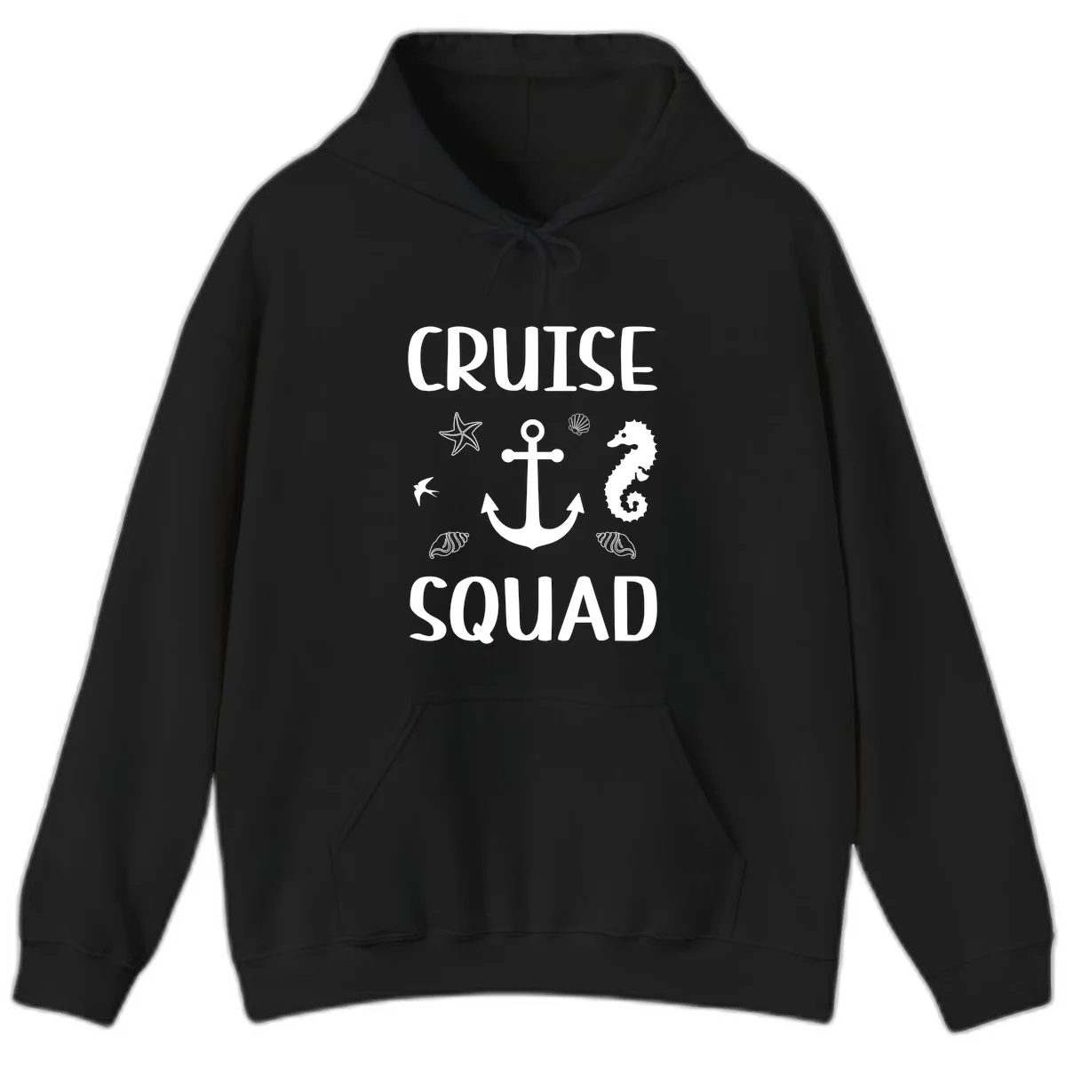 Cruise Squad Anchor Hoodie in Black