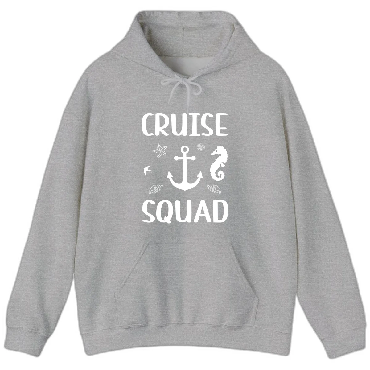 Cruise Squad Anchor Hoodie in Sport Grey