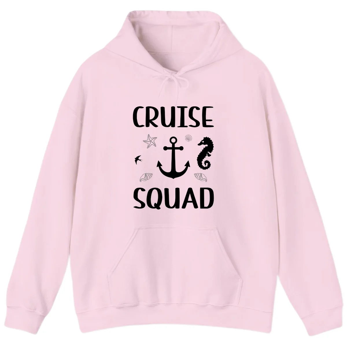 Cruise Squad Anchor Hoodie in Light Pink