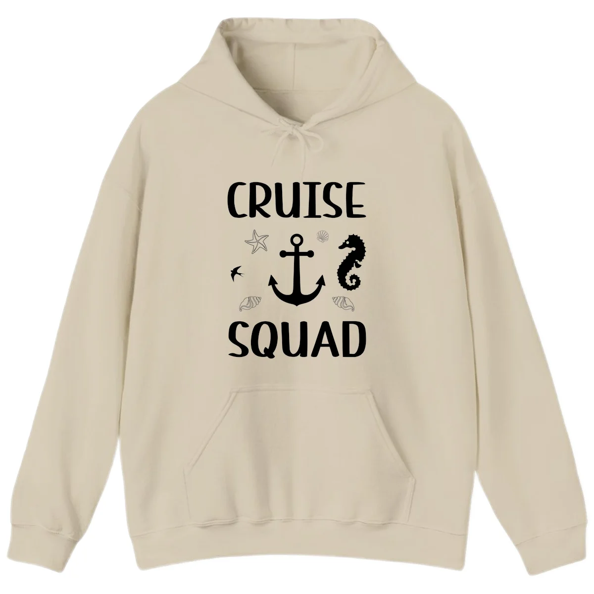 Cruise Squad Anchor Hoodie in Sand