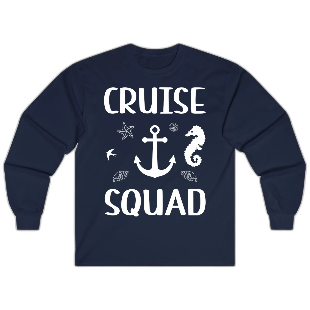 Cruise Squad Anchor Long Sleeve in Navy