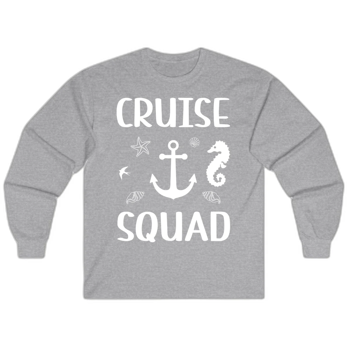 Cruise Squad Anchor Long Sleeve in Sport Grey