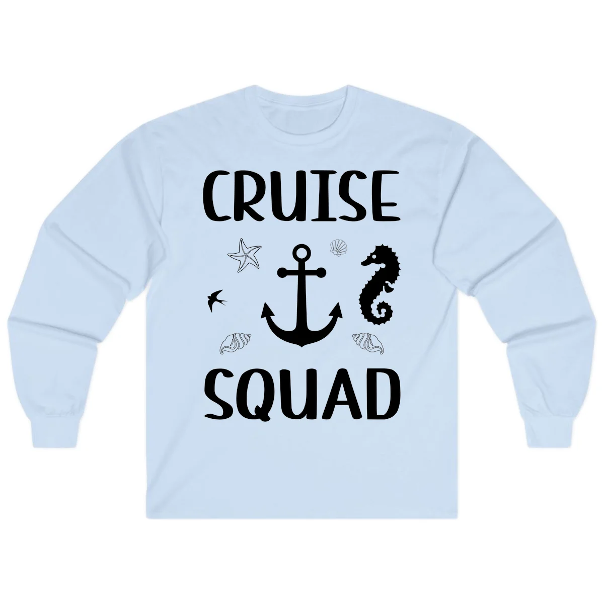 Cruise Squad Anchor Long Sleeve in Light Blue