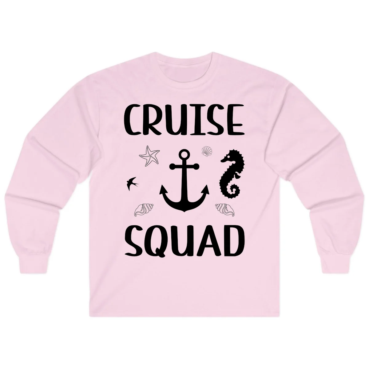 Cruise Squad Anchor Long Sleeve in Light Pink