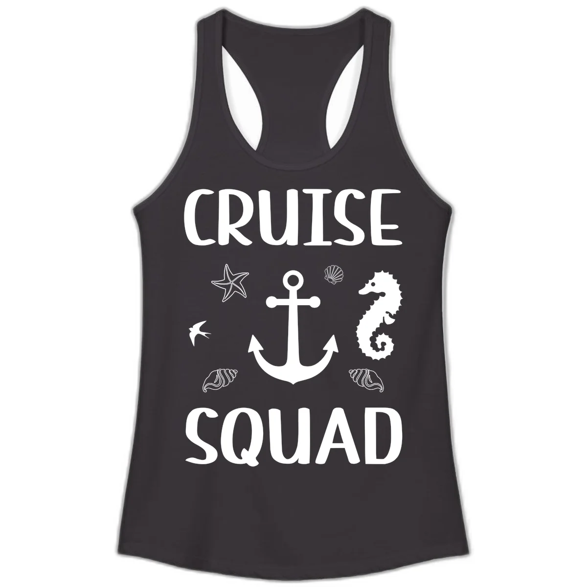 Cruise Squad Anchor Ladies Tank in Black