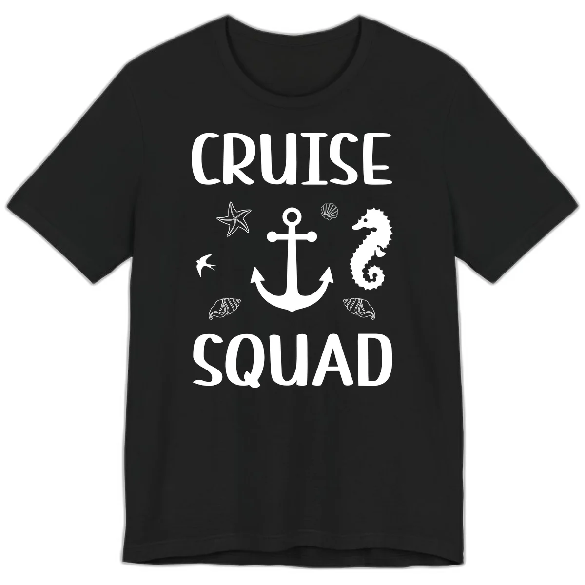 Cruise Squad Anchor Premium T-Shirt in Black