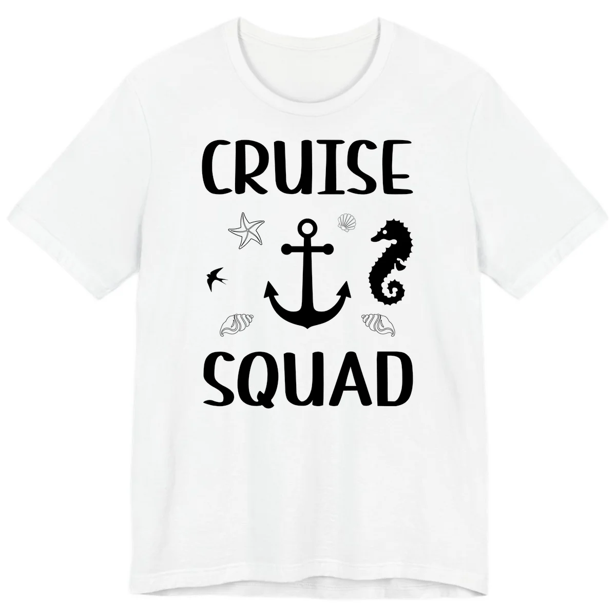 Cruise Squad Anchor Premium T-Shirt in White