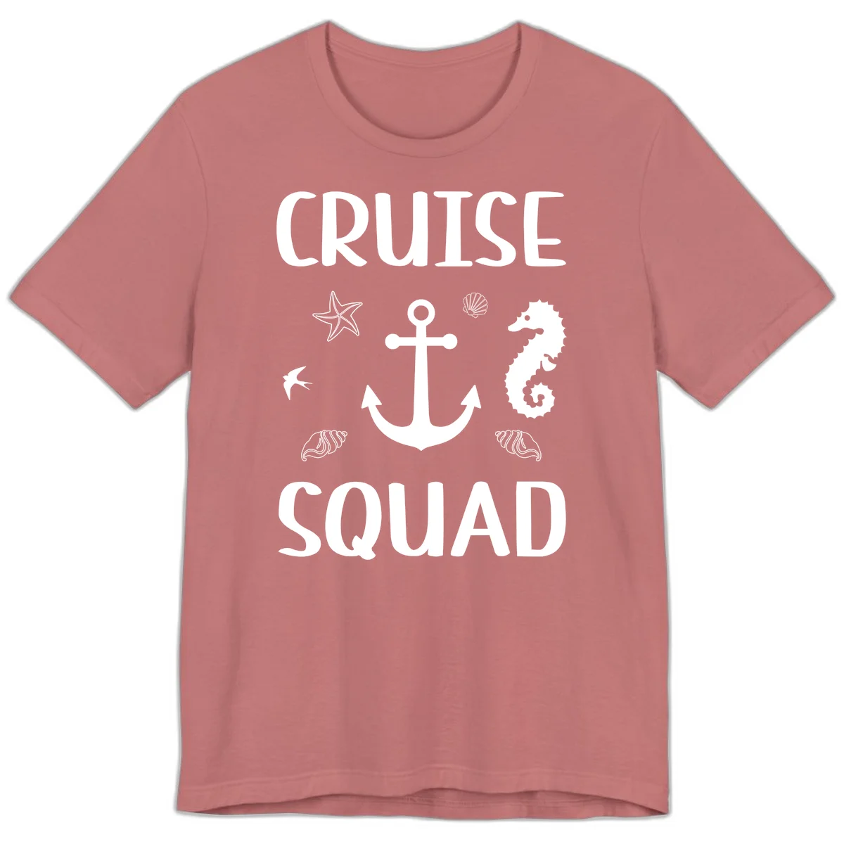 Cruise Squad Anchor Premium T-Shirt in Mauve