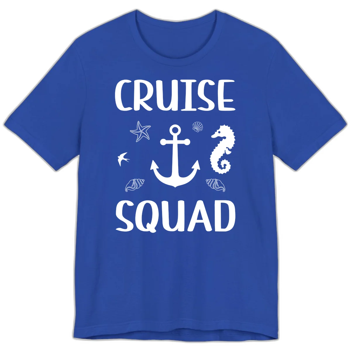 Cruise Squad Anchor Premium T-Shirt in True Royal