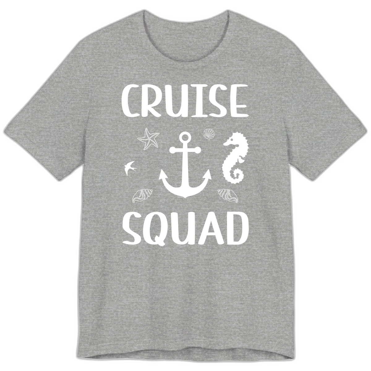 Cruise Squad Anchor Premium T-Shirt in Athletic Heather
