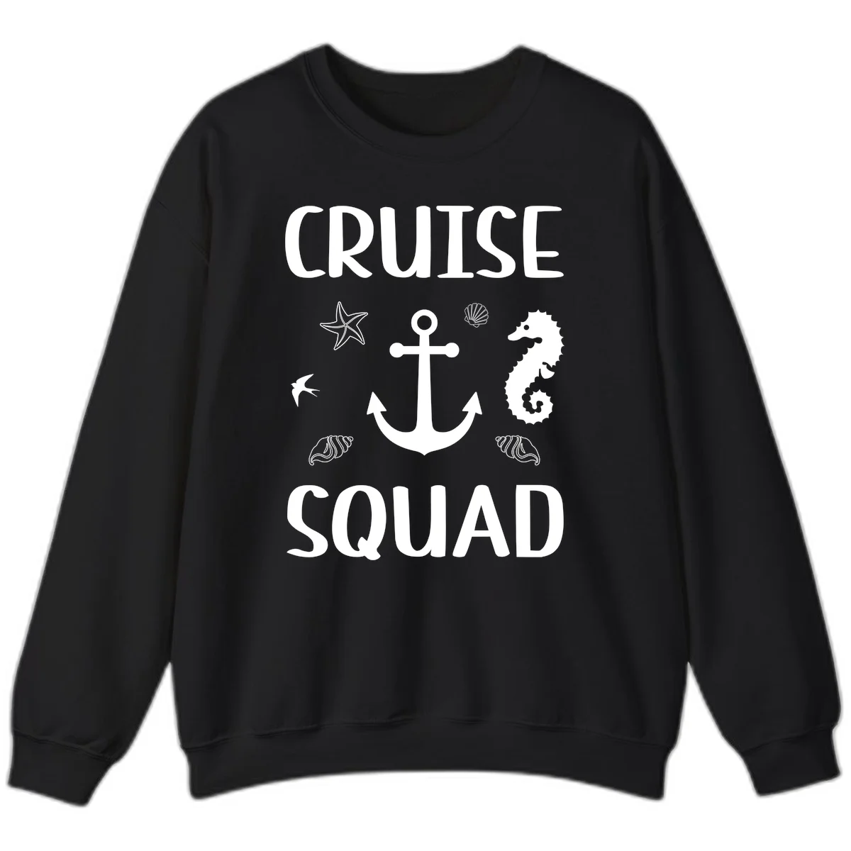 Cruise Squad Anchor Sweatshirt in Black