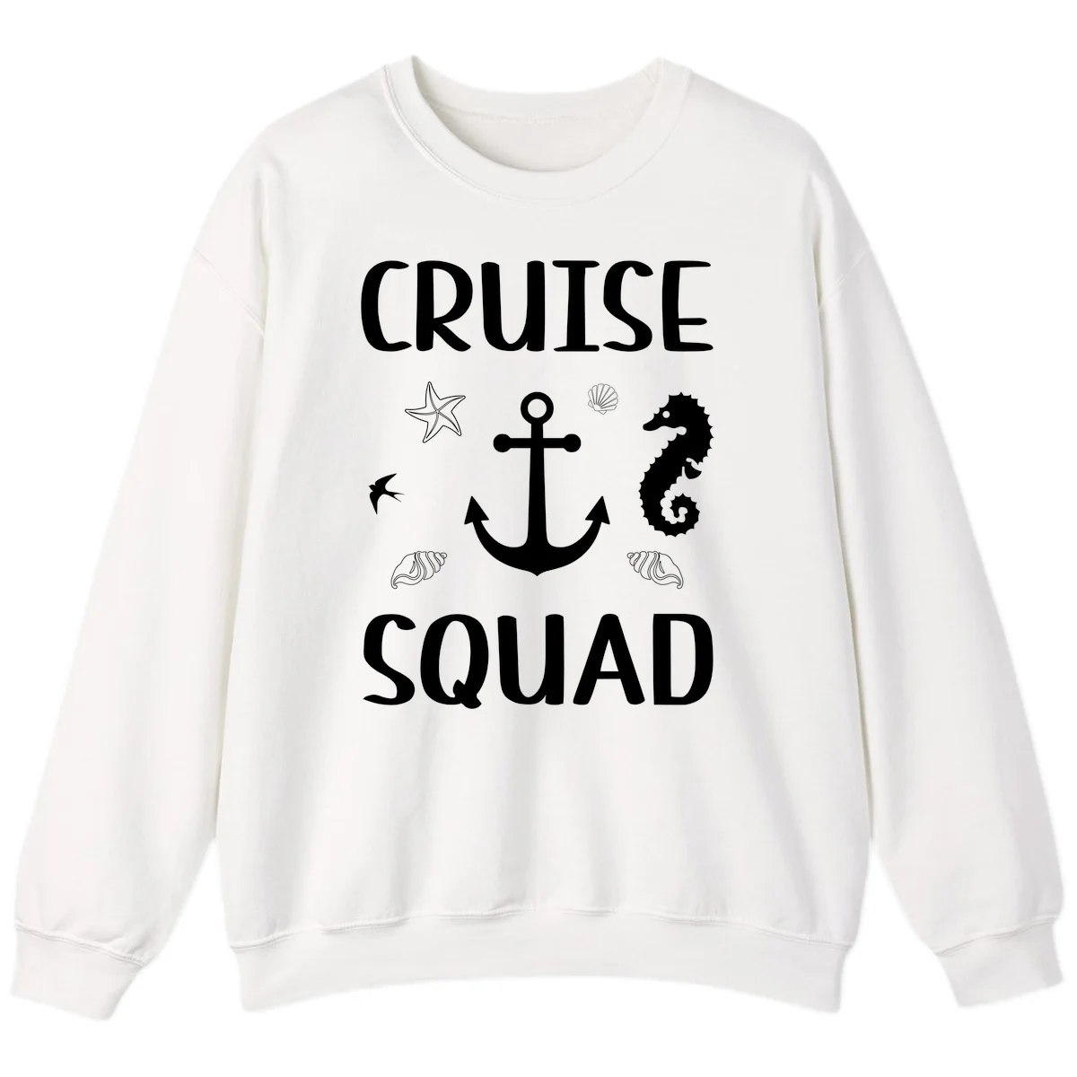 Cruise Squad Anchor Sweatshirt in White