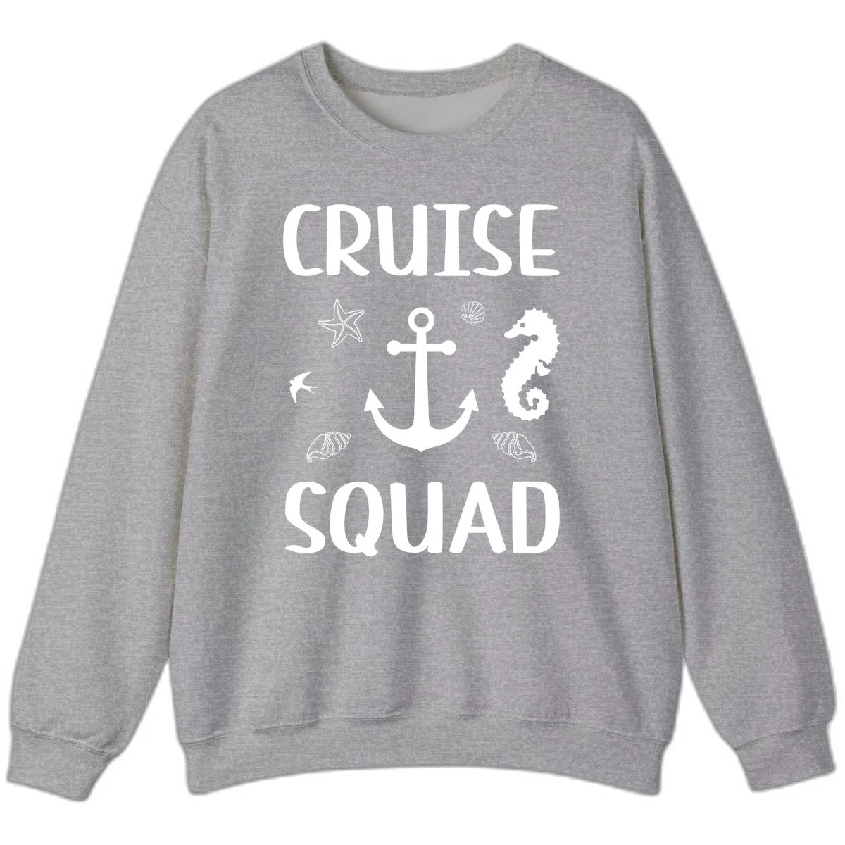 Cruise Squad Anchor Sweatshirt in Sport Grey