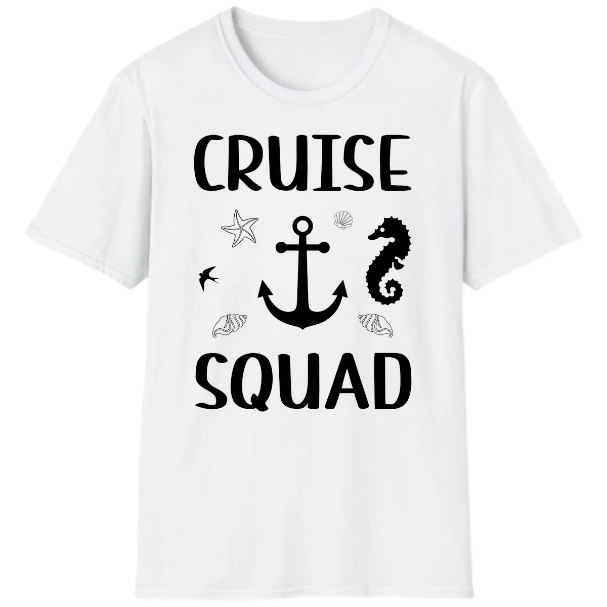 Cruise Squad Anchor T-Shirt in White