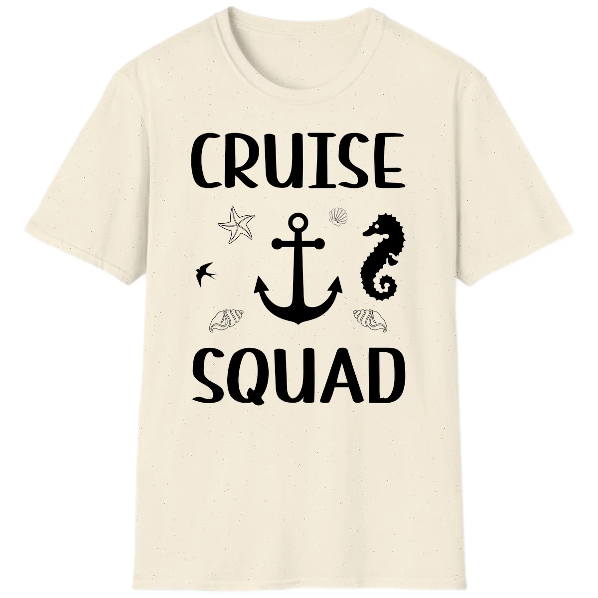 Cruise Squad Anchor T-Shirt in Natural