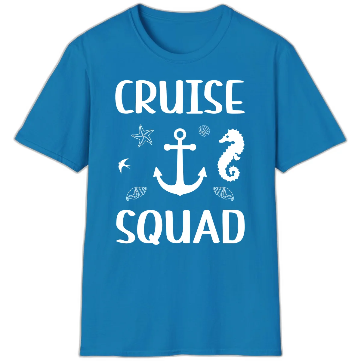 Cruise Squad Anchor T-Shirt in Sapphire