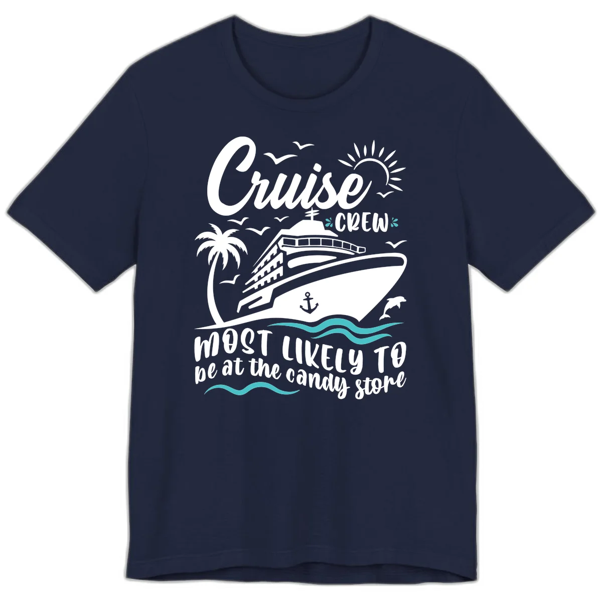 Cruise Crew Candy Store Premium T-Shirt in Navy
