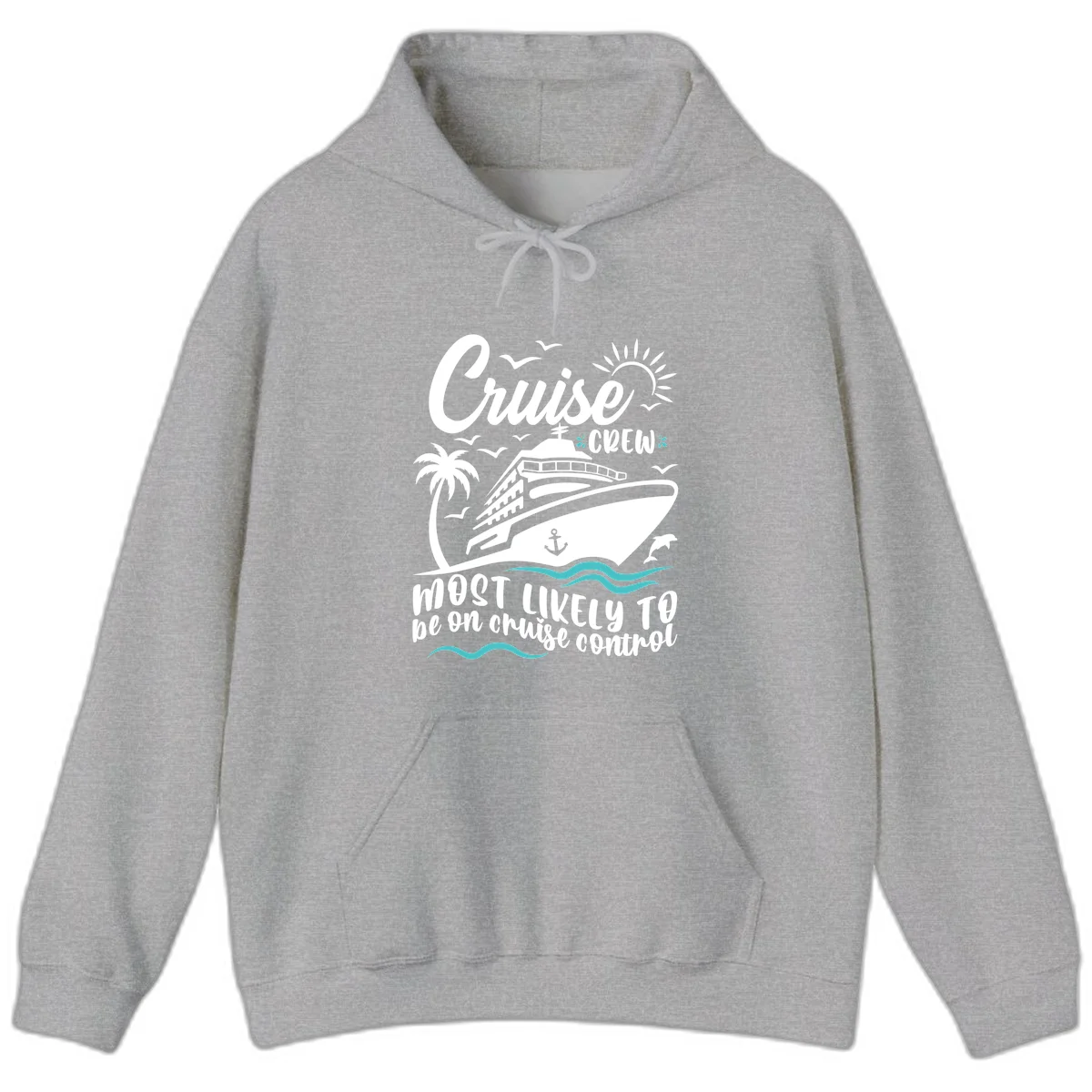 Cruise Crew Most Likely To Be On Control Hoodie in Sport Grey