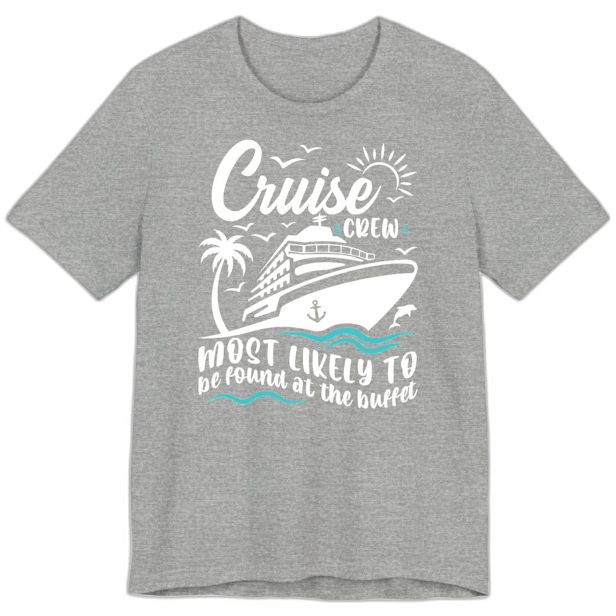 Cruise Crew Buffet Premium T-Shirt in Athletic Heather