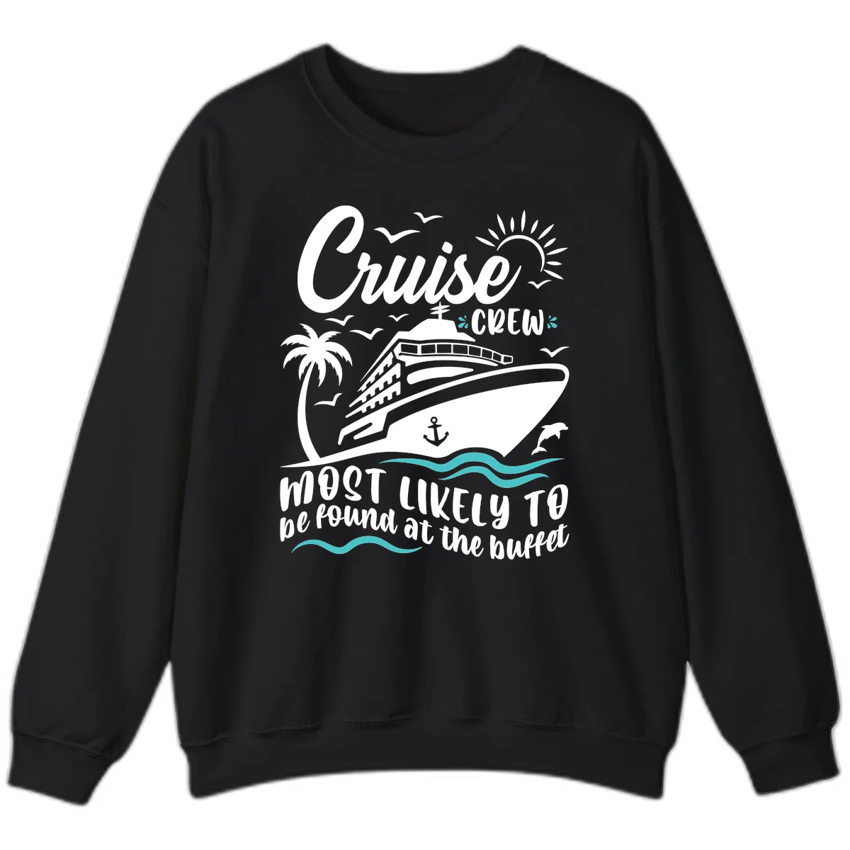 Cruise Crew Buffet Sweatshirt in Black