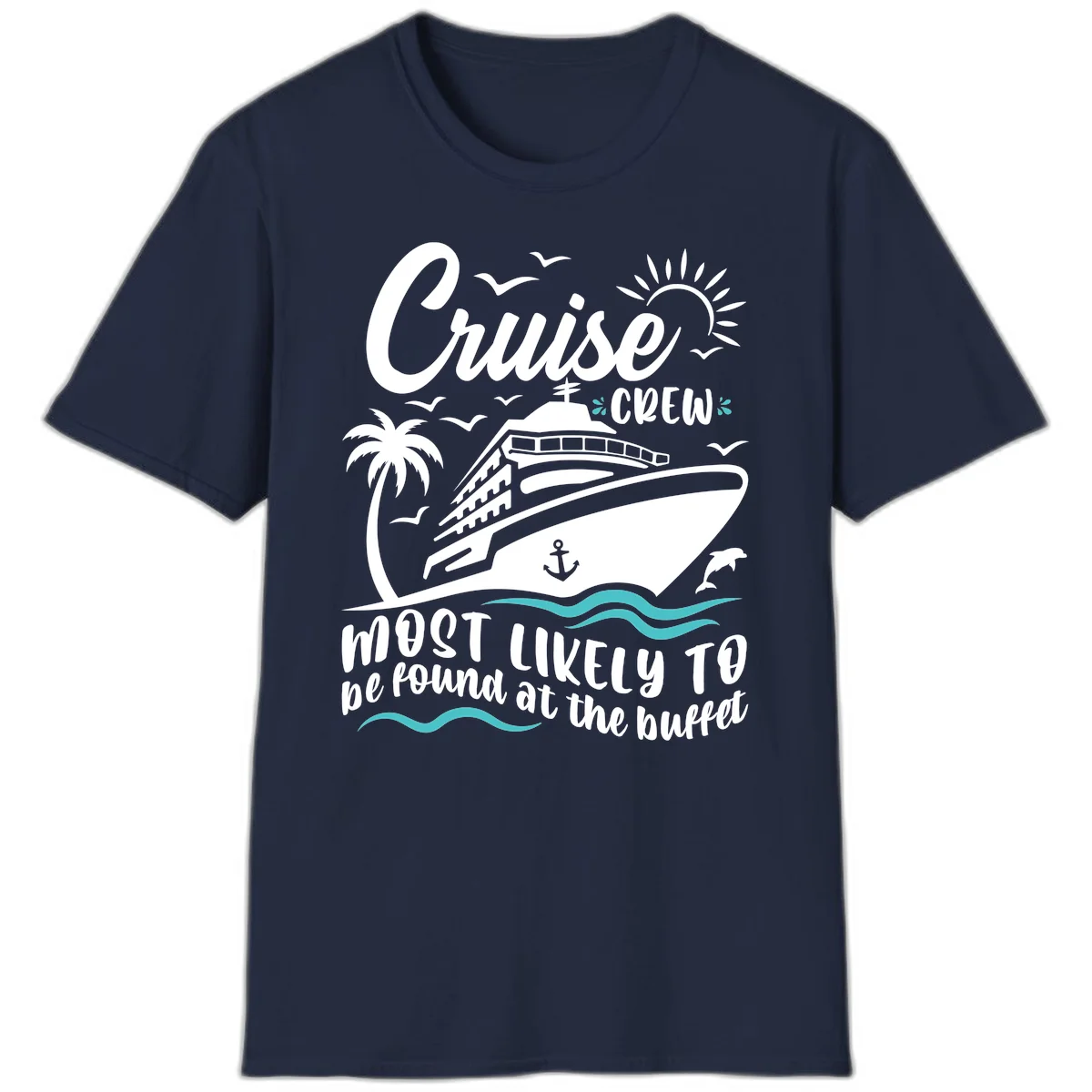 Cruise Crew Buffet T-Shirt in Navy