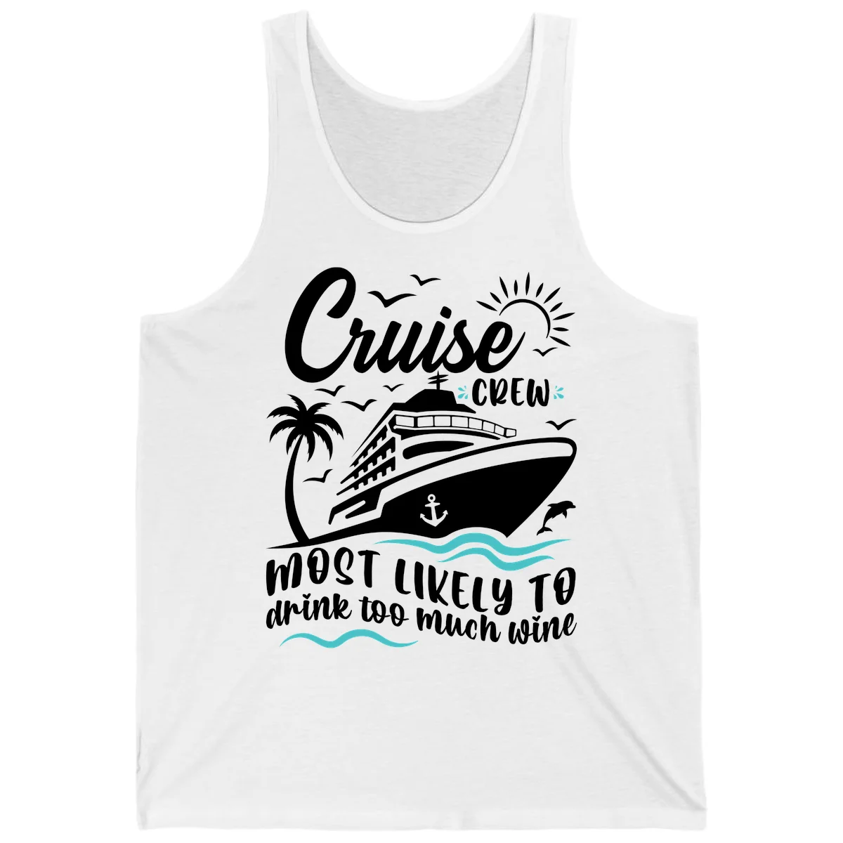 Cruise Crew Wine Vacation Tank in White