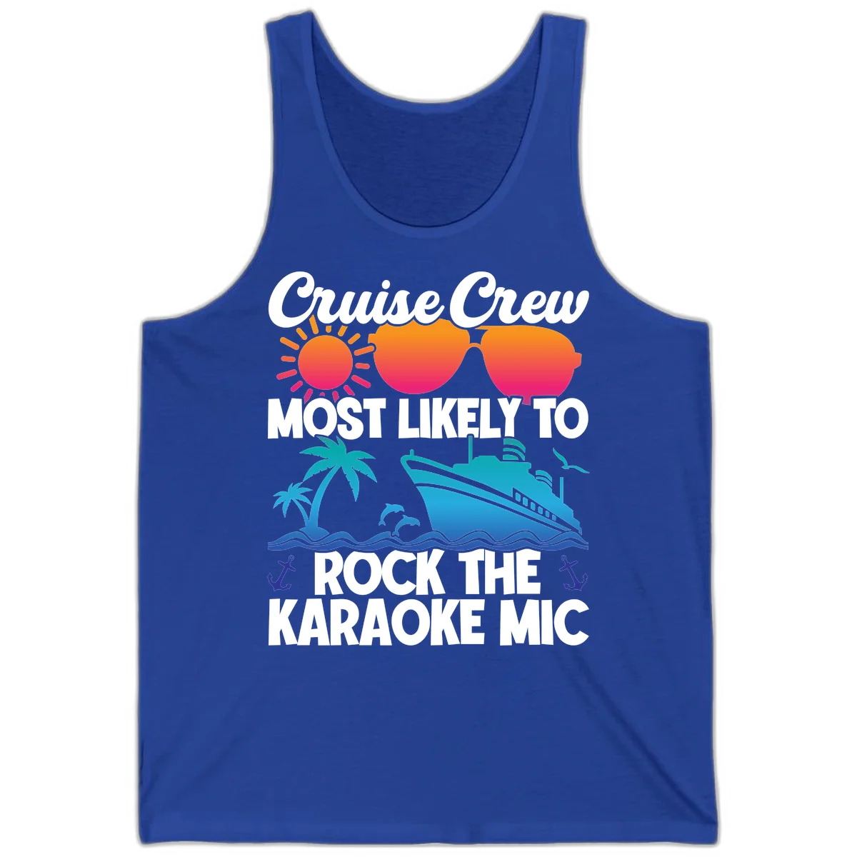 Cruise Crew Karaoke Rock Tank - Party Mode On! in True Royal