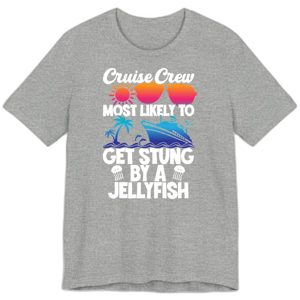 Cruise Crew Most Likely To Get Stung Premium T-Shirt in Athletic Heather