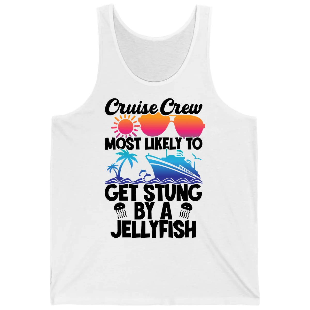Cruise Crew Most Likely To Get Stung Tank in White