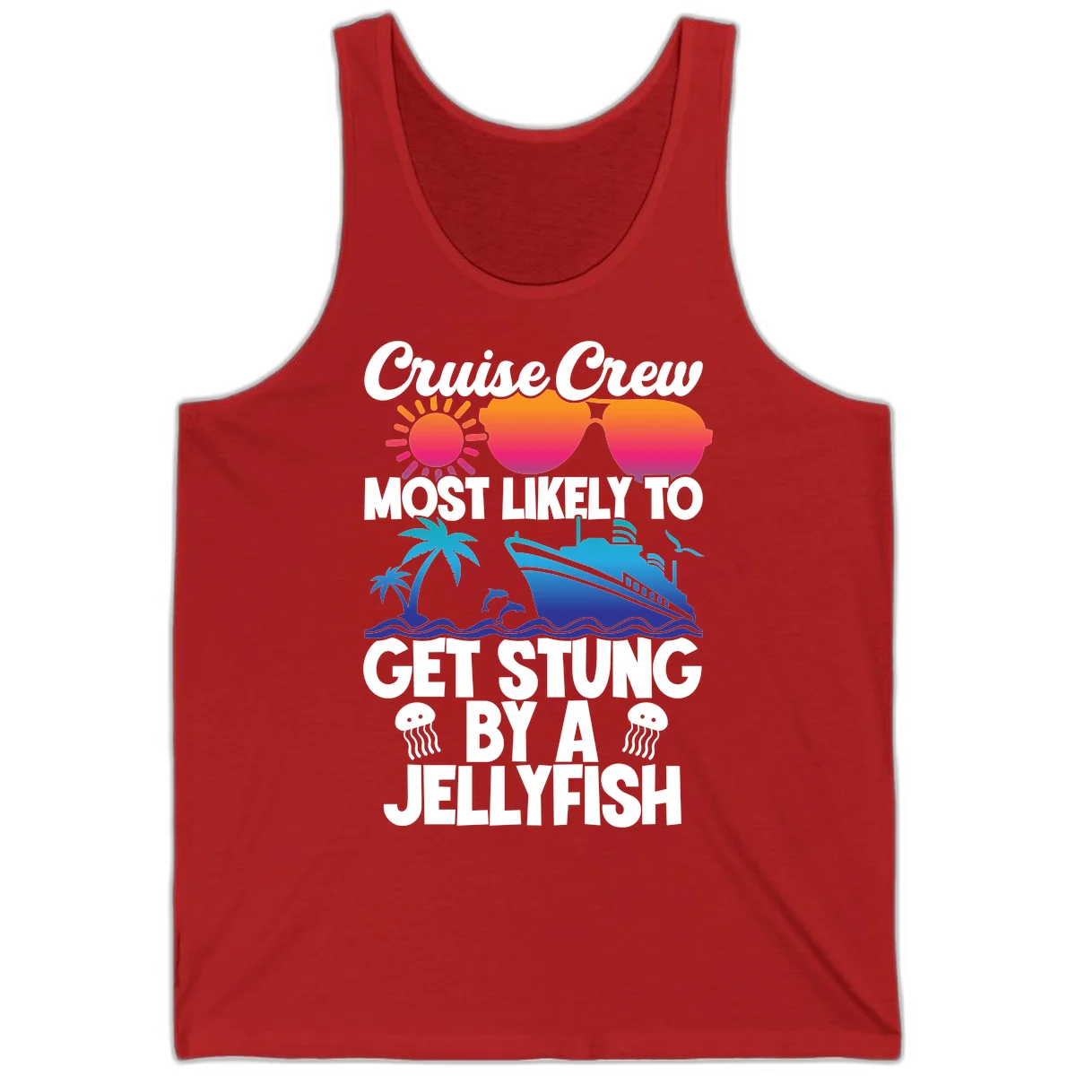 Cruise Crew Most Likely To Get Stung Tank in Red
