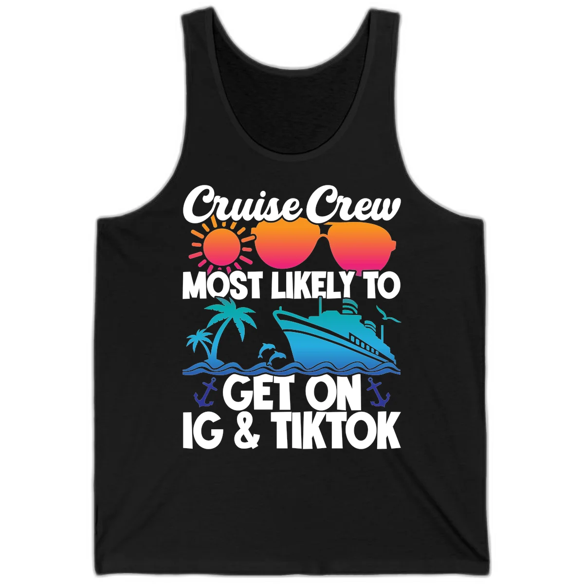 Cruise Crew Most Likely To Get On IG & TikTok Tank in Black