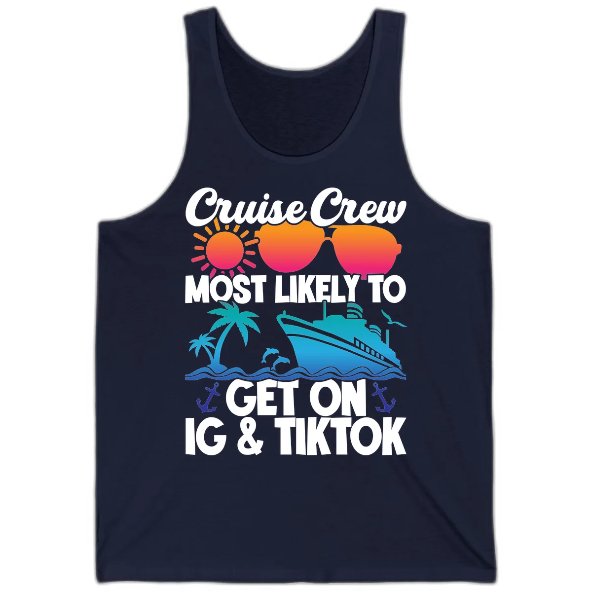 Cruise Crew Most Likely To Get On IG & TikTok Tank in Navy