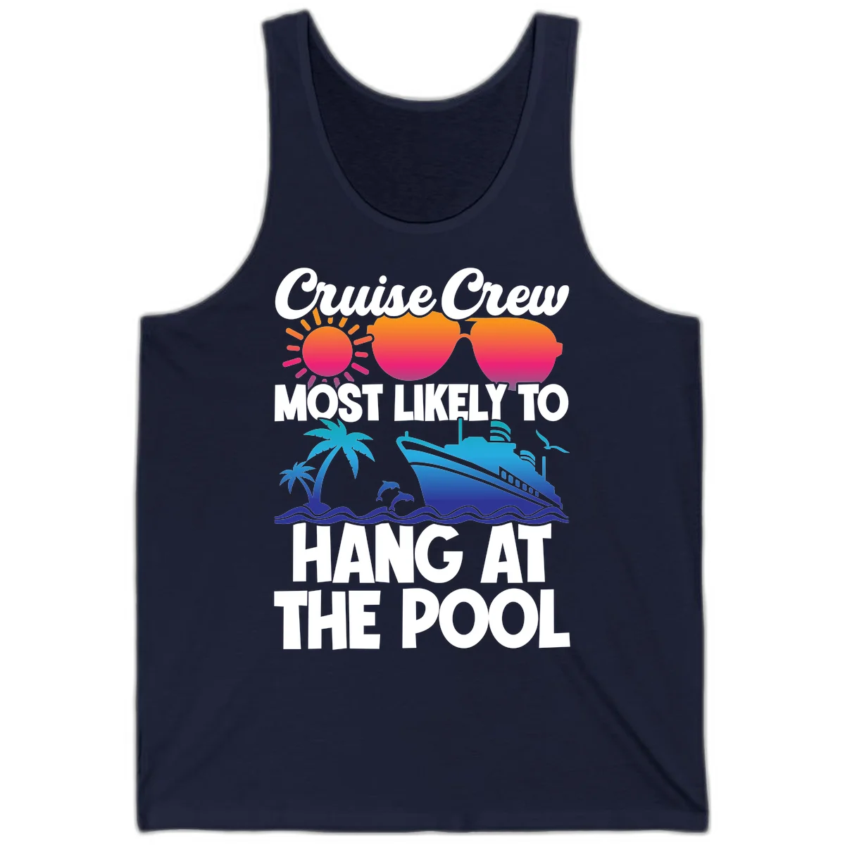 Cruise Crew Most Likely To Hang At The Pool Tank in Navy