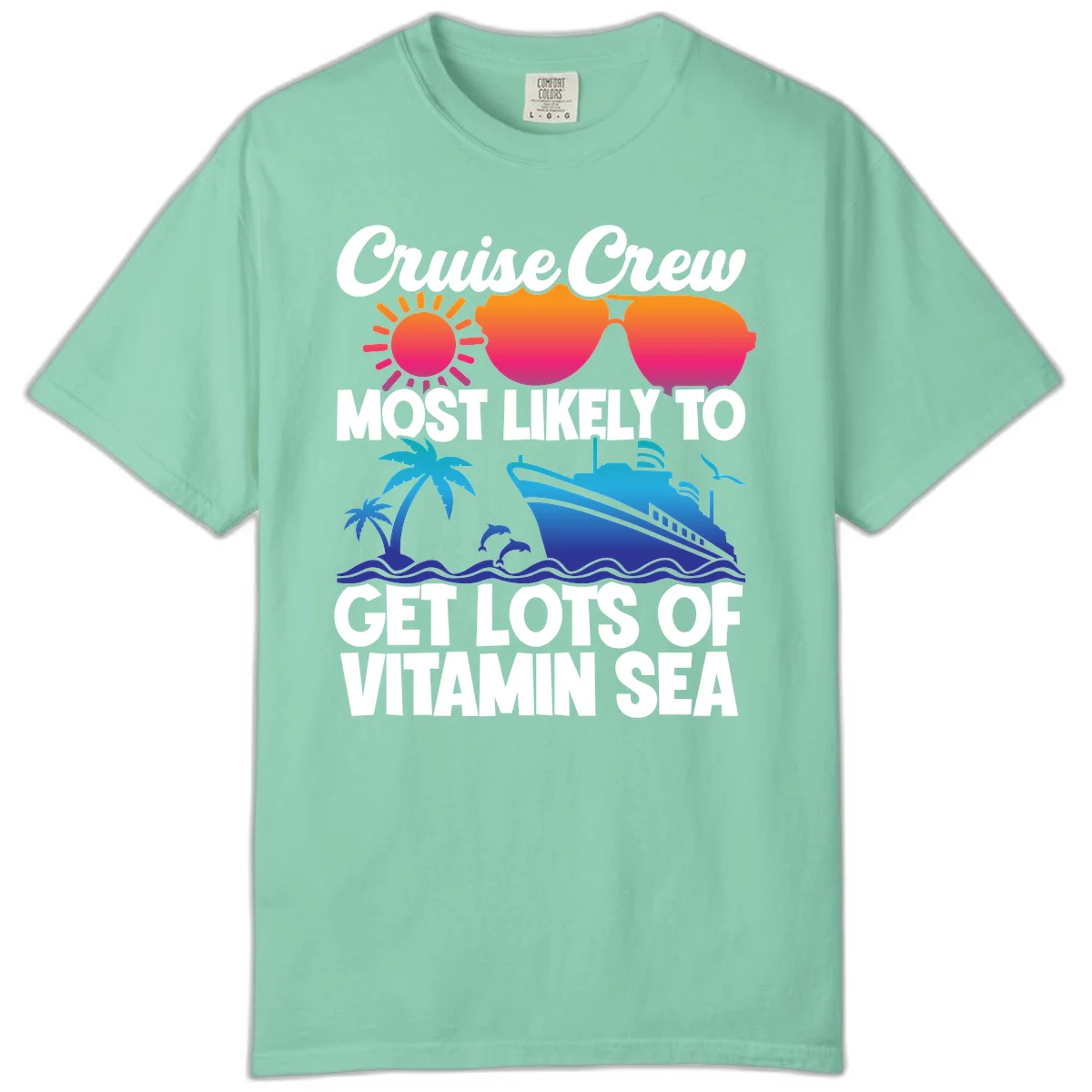Cruise Crew Vitamin Sea Comfort Color T-Shirt in Island Reef