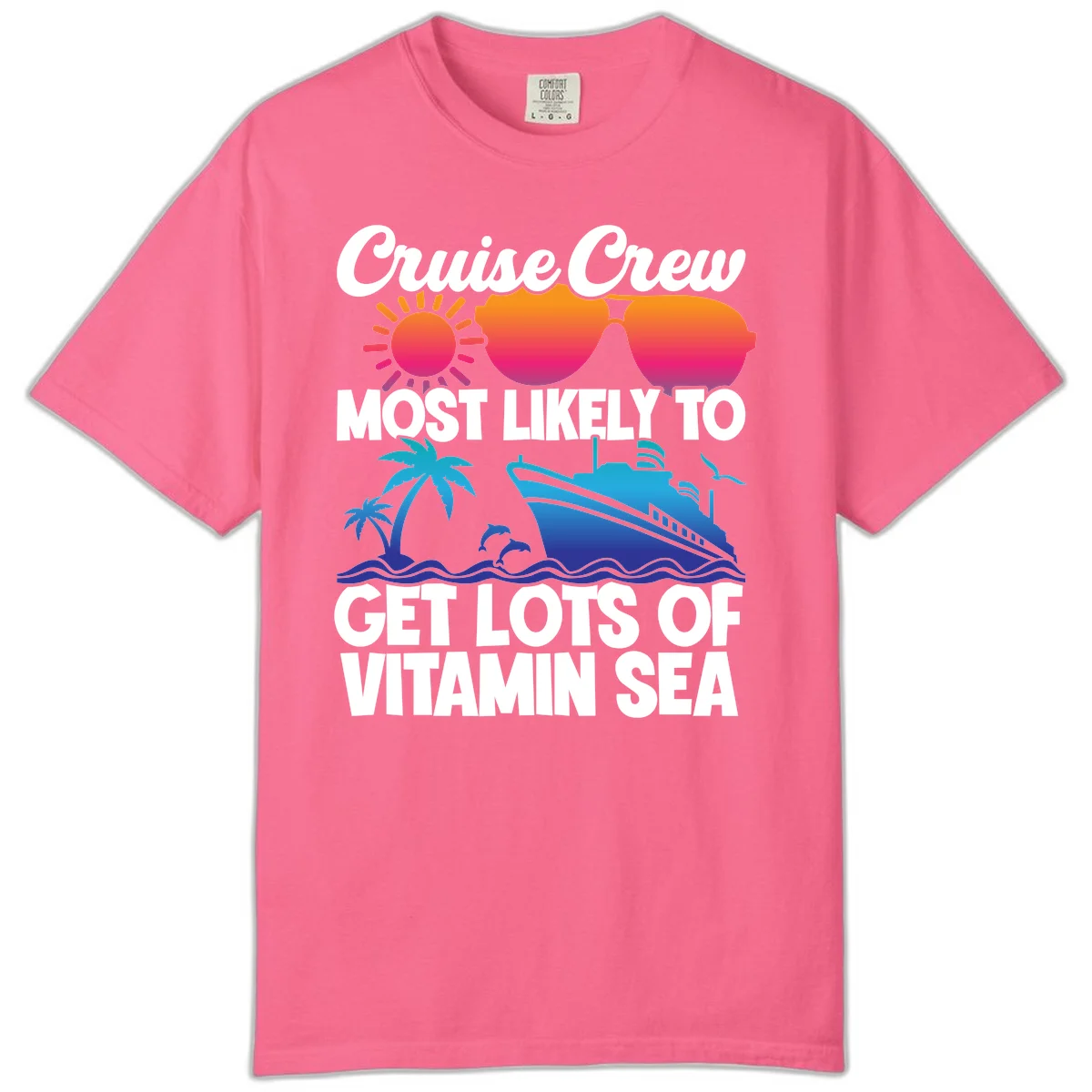 Cruise Crew Vitamin Sea Comfort Color T-Shirt in Crunchberry