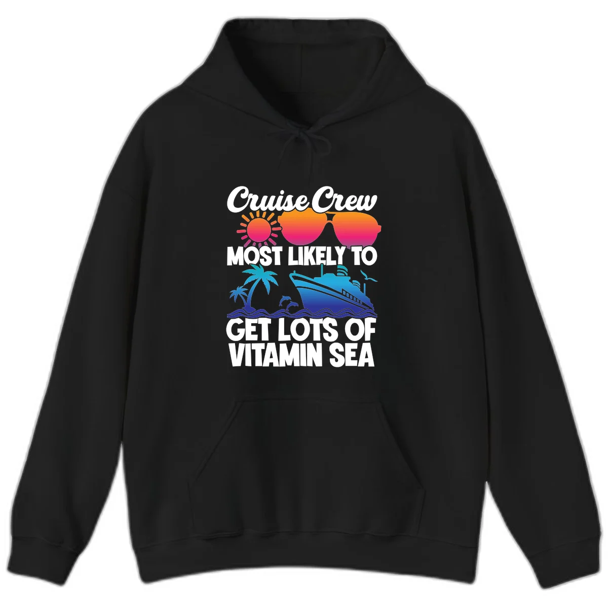 Cruise Crew Vitamin Sea Hoodie in Black