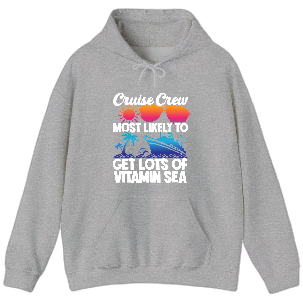 Cruise Crew Vitamin Sea Hoodie in Sport Grey
