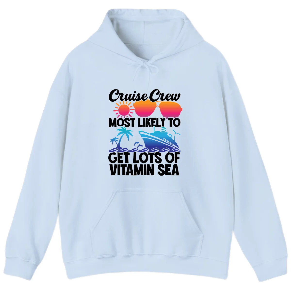 Cruise Crew Vitamin Sea Hoodie in Light Blue