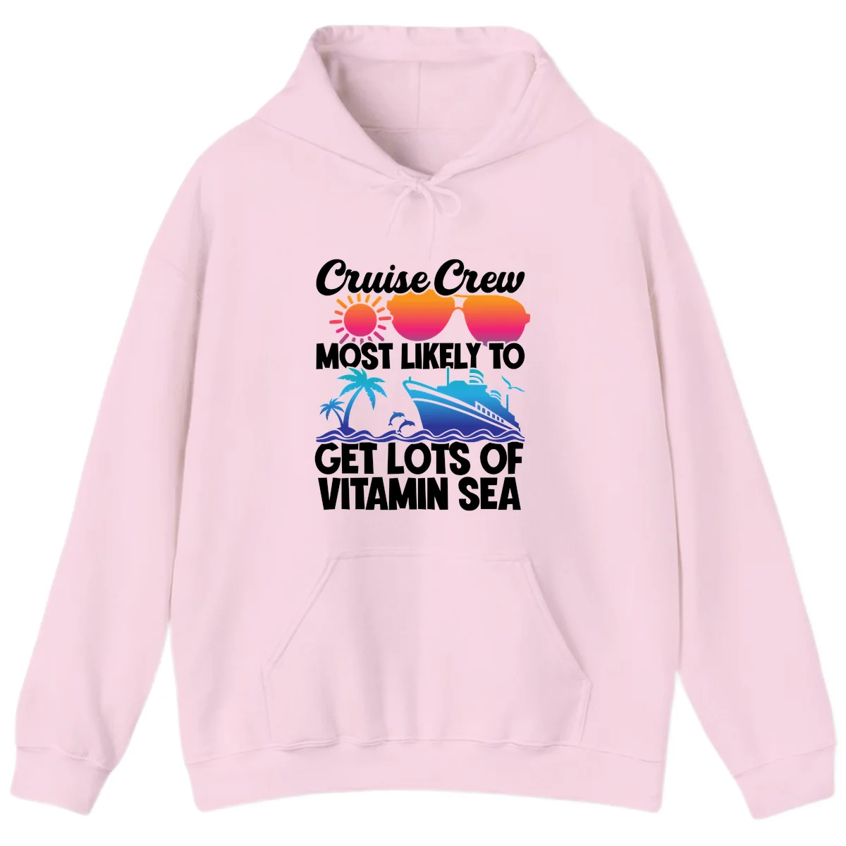 Cruise Crew Vitamin Sea Hoodie in Light Pink