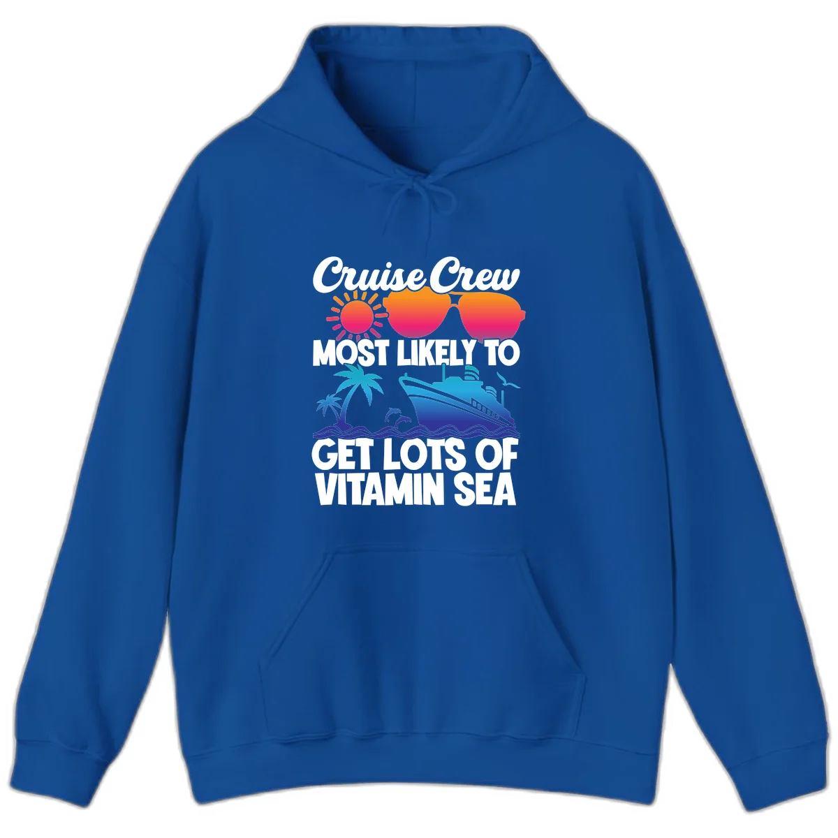 Cruise Crew Vitamin Sea Hoodie in Royal