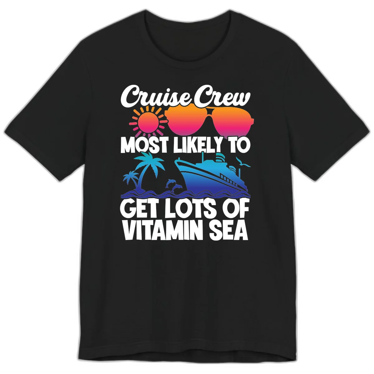 Cruise Crew Vitamin Sea Premium T-Shirt in Black