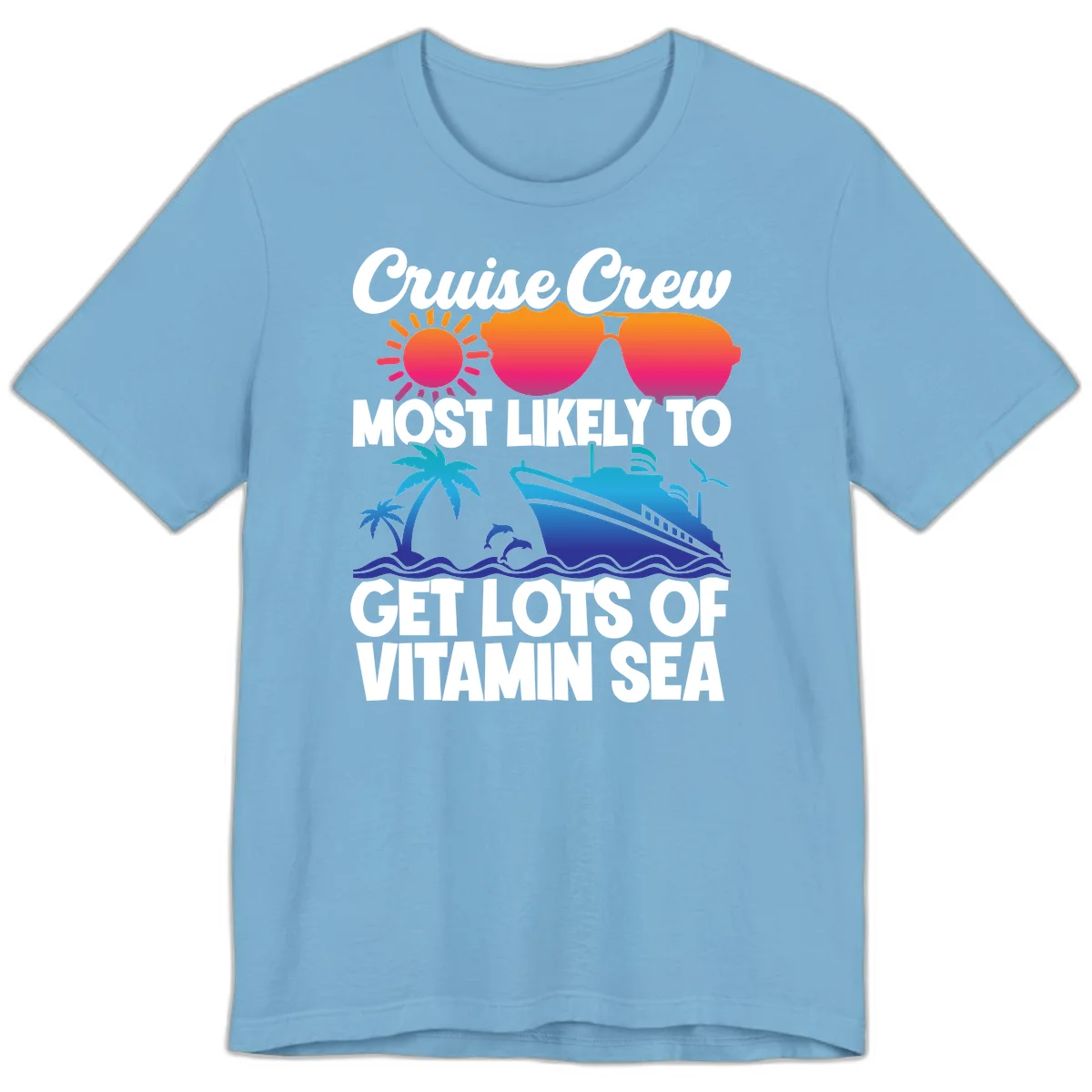 Cruise Crew Vitamin Sea Premium T-Shirt in Ocean Blue