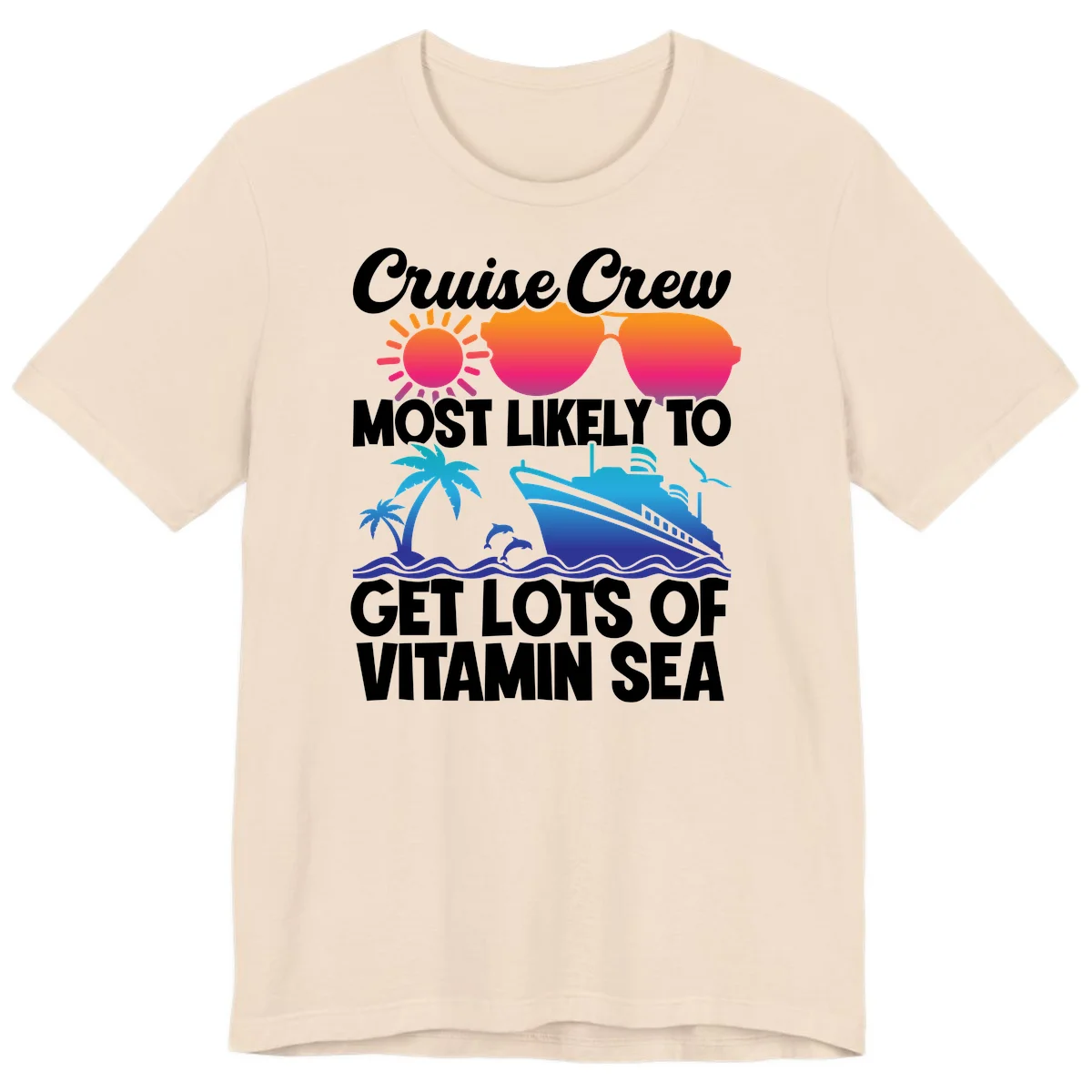 Cruise Crew Vitamin Sea Premium T-Shirt in Soft Cream