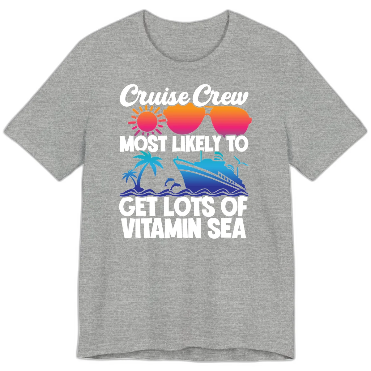 Cruise Crew Vitamin Sea Premium T-Shirt in Athletic Heather