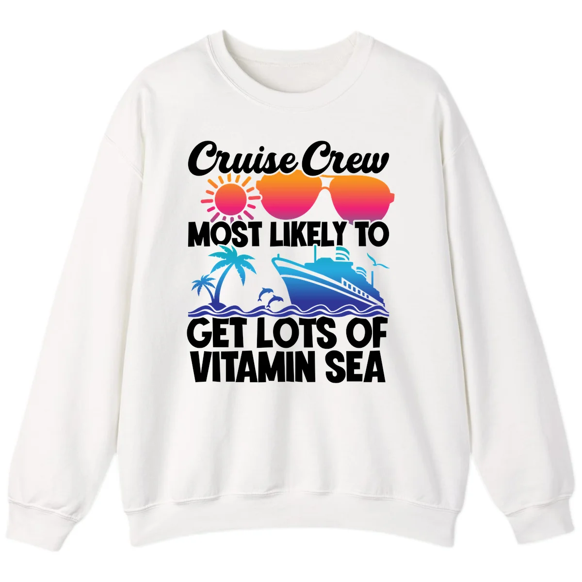 Cruise Crew Vitamin Sea Sweatshirt in White