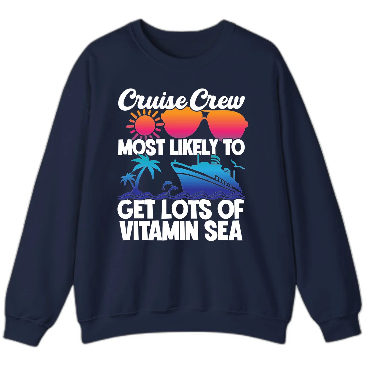 Cruise Crew Vitamin Sea Sweatshirt in Navy